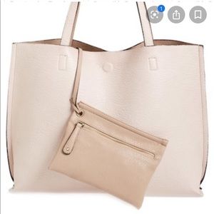 Nordstrom Reversible Pink/Beige Tote